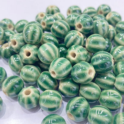 11mm Ceramic Spacer Beads | Colorful Irregular Round Beads | 20/40pcs Multicolor Beads for Bracelets & DIY Jewelry Making