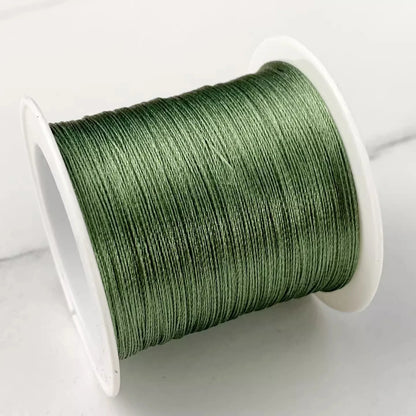 Bracelet Loom Thread 0.3mm | Ice Silk Braided Cord | 80M Jewelry Making Thread for Beading, Weaving & Knotting