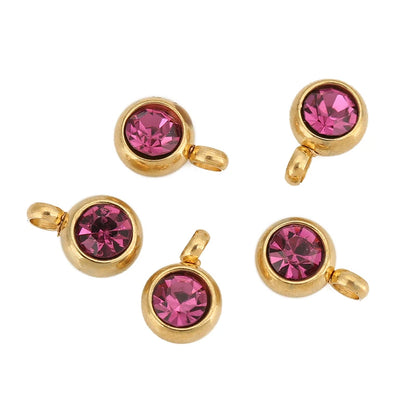 18K Gold Crystal Cross Charms | 20-Piece Stainless Steel Rhinestone Pendants | DIY Necklace, Bracelet &amp; Jewelry Making Supplies