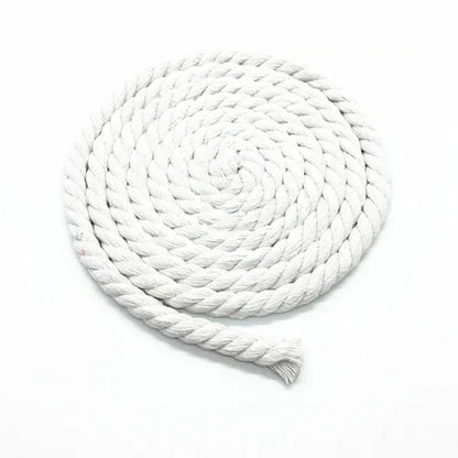 100% Cotton Macrame Rope Cord | 3-Strand Twisted Craft Rope | 5M Thick Cotton Cord 5–20mm | Bag Making & Home Decor DIY Supply