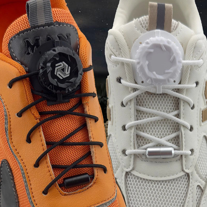 No-Tie Elastic Shoelaces with Lock Buckle | Adjustable Slip-On Laces for Kids & Adults