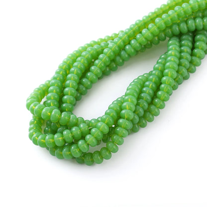 76-Piece Glass Wheel Beads | 5x8mm Crystal Rondelle Spacer Beads | DIY Jewelry Making, Bracelets, Necklaces &amp; Earrings