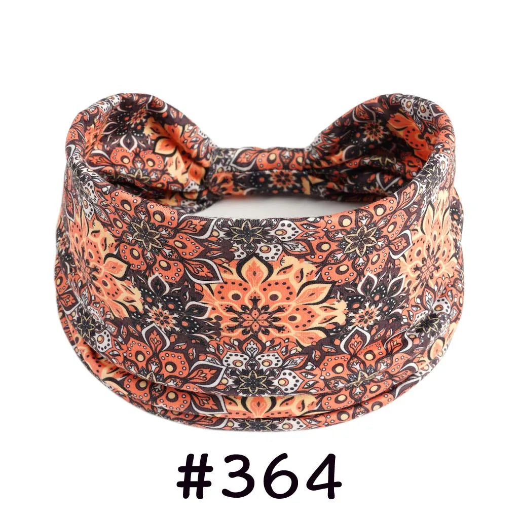 Boho Headbands for Women | Wide Knotted Stretch Hair Wraps for Yoga, Travel & Everyday Wear