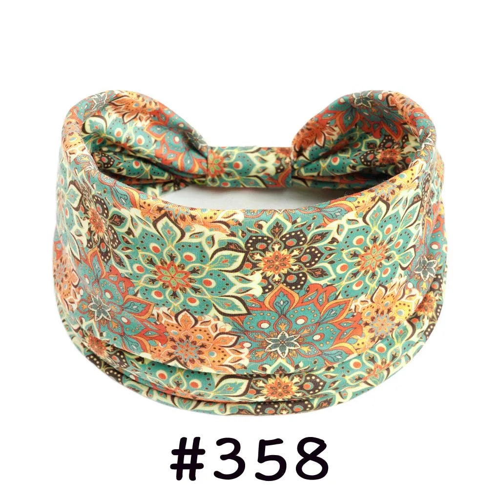 Boho Headbands for Women | Wide Knotted Stretch Hair Wraps for Yoga, Travel & Everyday Wear