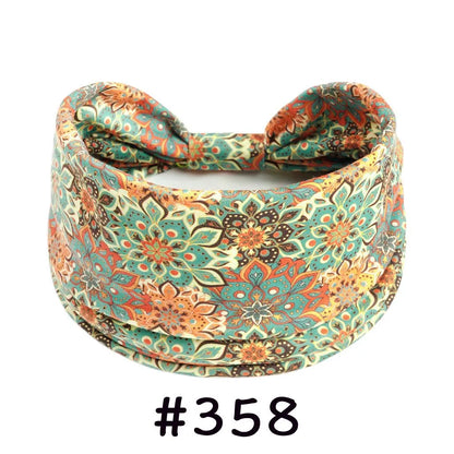 Boho Headbands for Women | Wide Knotted Stretch Hair Wraps for Yoga, Travel & Everyday Wear