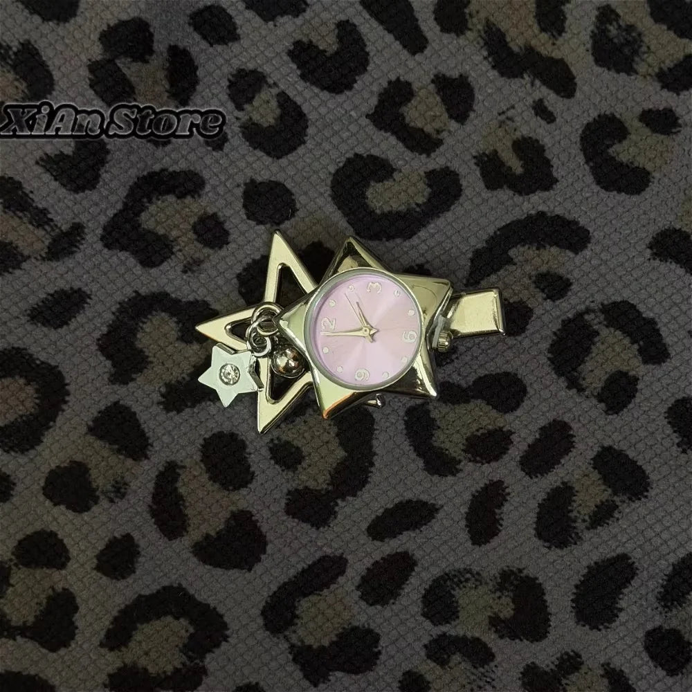 Heart Watch Bag Charm | Functional Clock Keychain | Purse & Backpack Charm with Heart, Key & Crystal Accents