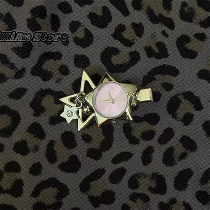 Heart Watch Bag Charm | Functional Clock Keychain | Purse & Backpack Charm with Heart, Key & Crystal Accents