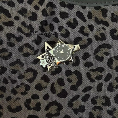Heart Watch Bag Charm | Functional Clock Keychain | Purse & Backpack Charm with Heart, Key & Crystal Accents