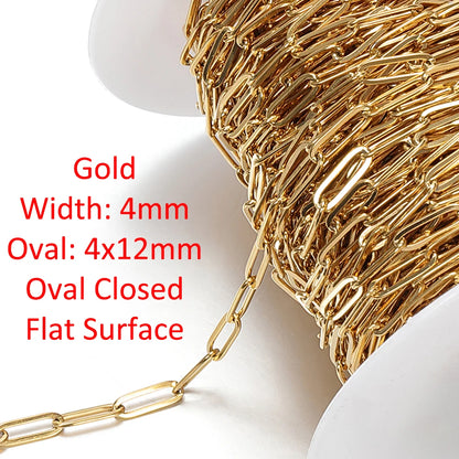 Gold Stainless Steel Chain | 6.5 ft Jewelry Chain | Necklace, Bracelet & Choker DIY Making Supplies