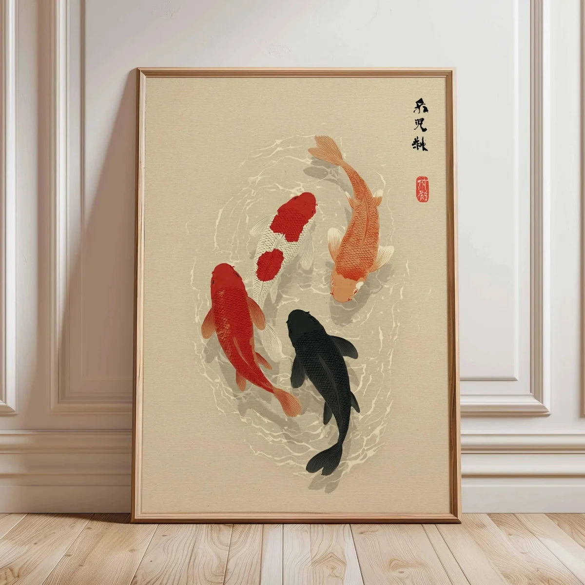 Japanese Red Koi Fish Canvas Prints Poster Modern Minimalism Aesthetic Art Prints Bedroom Kitchen Home Decor Art Poster Gifts
