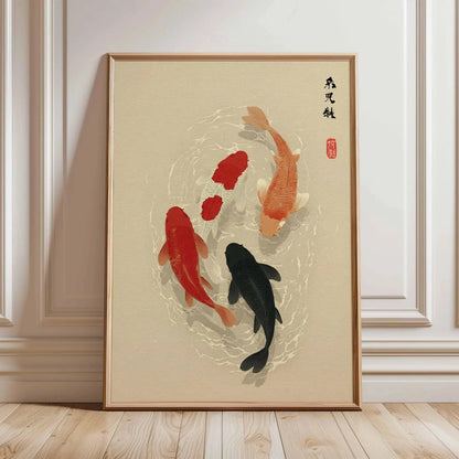 Japanese Red Koi Fish Canvas Prints Poster Modern Minimalism Aesthetic Art Prints Bedroom Kitchen Home Decor Art Poster Gifts