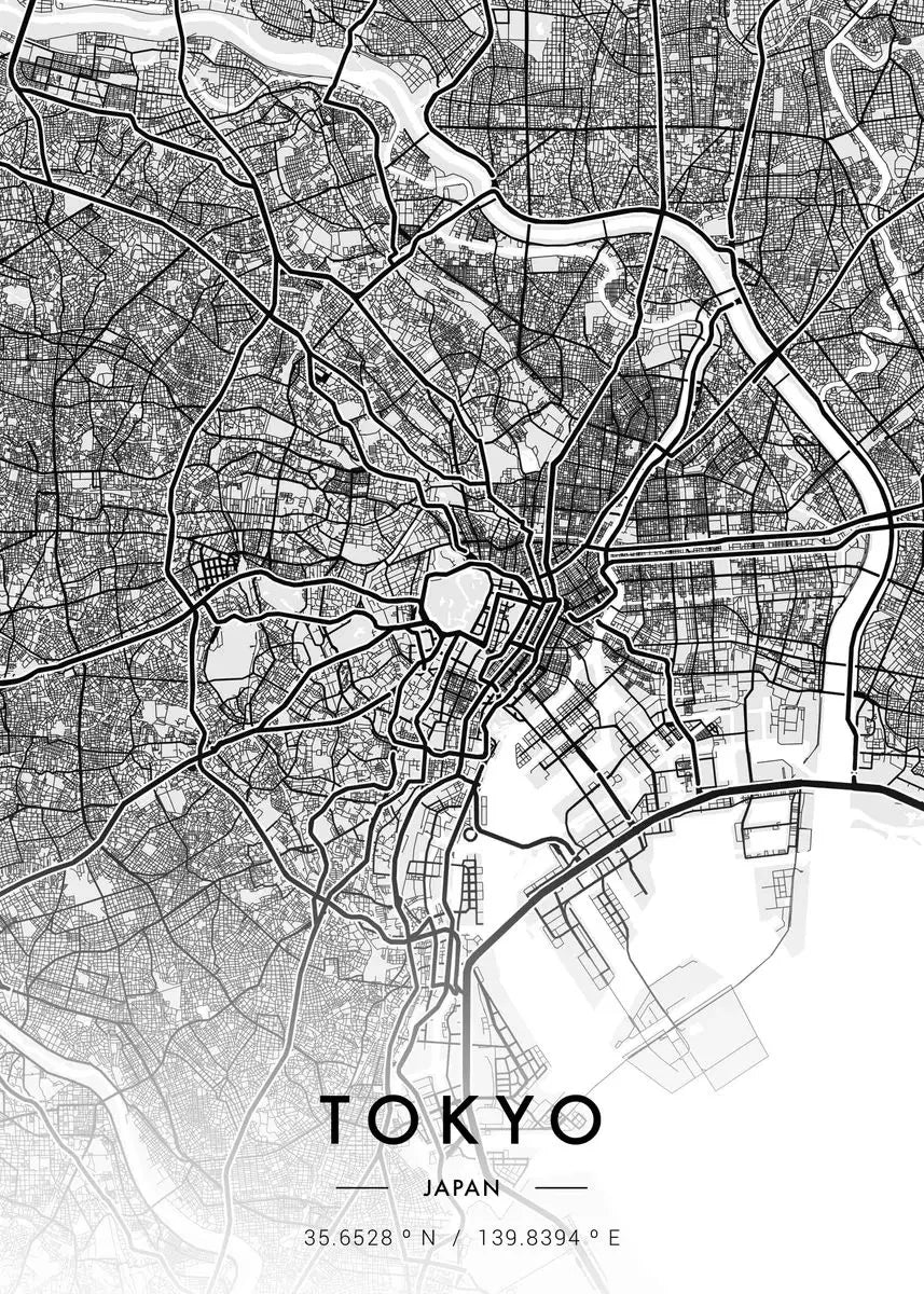 City Map Artwork Poster Paris New York Canvas Painting HD Printed Black and White Map Wall Art Picture Living Room Home Decor