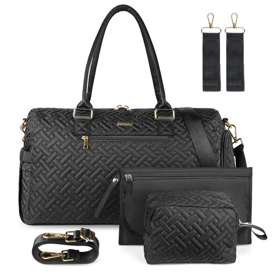 Large Capacity All-in-One Diaper Tote Bag Large Diaper Bag with Cosmetic Bag Changing Pad
