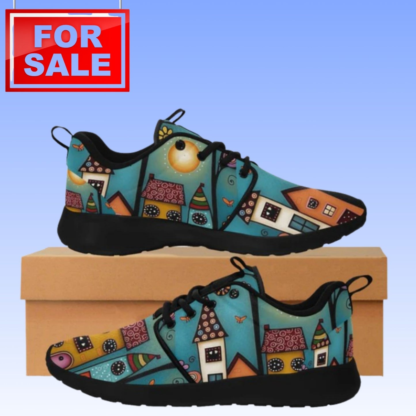 Women’s Whimsical House Sneakers 🏡