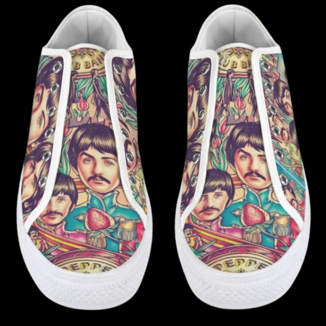Beatles Sgt. Pepper Low-Top Women’s Sneakers 🎶