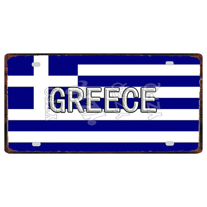 30X15CM Crete Zakynthos Santorini Greek Island Beach Metal Tin Sign Shabby Chi Travel Souvenir Wall Shop Home Art Decor DC-1358A