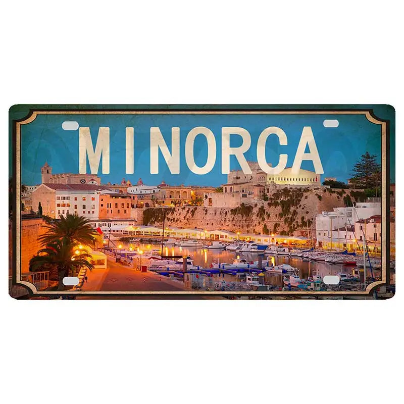 30X15CM Crete Zakynthos Santorini Greek Island Beach Metal Tin Sign Shabby Chi Travel Souvenir Wall Shop Home Art Decor DC-1358A