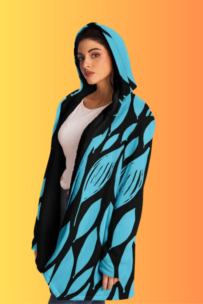 Black & Teal Boho Swirl Cloak 🌿 Because Subtlety Is Overrated