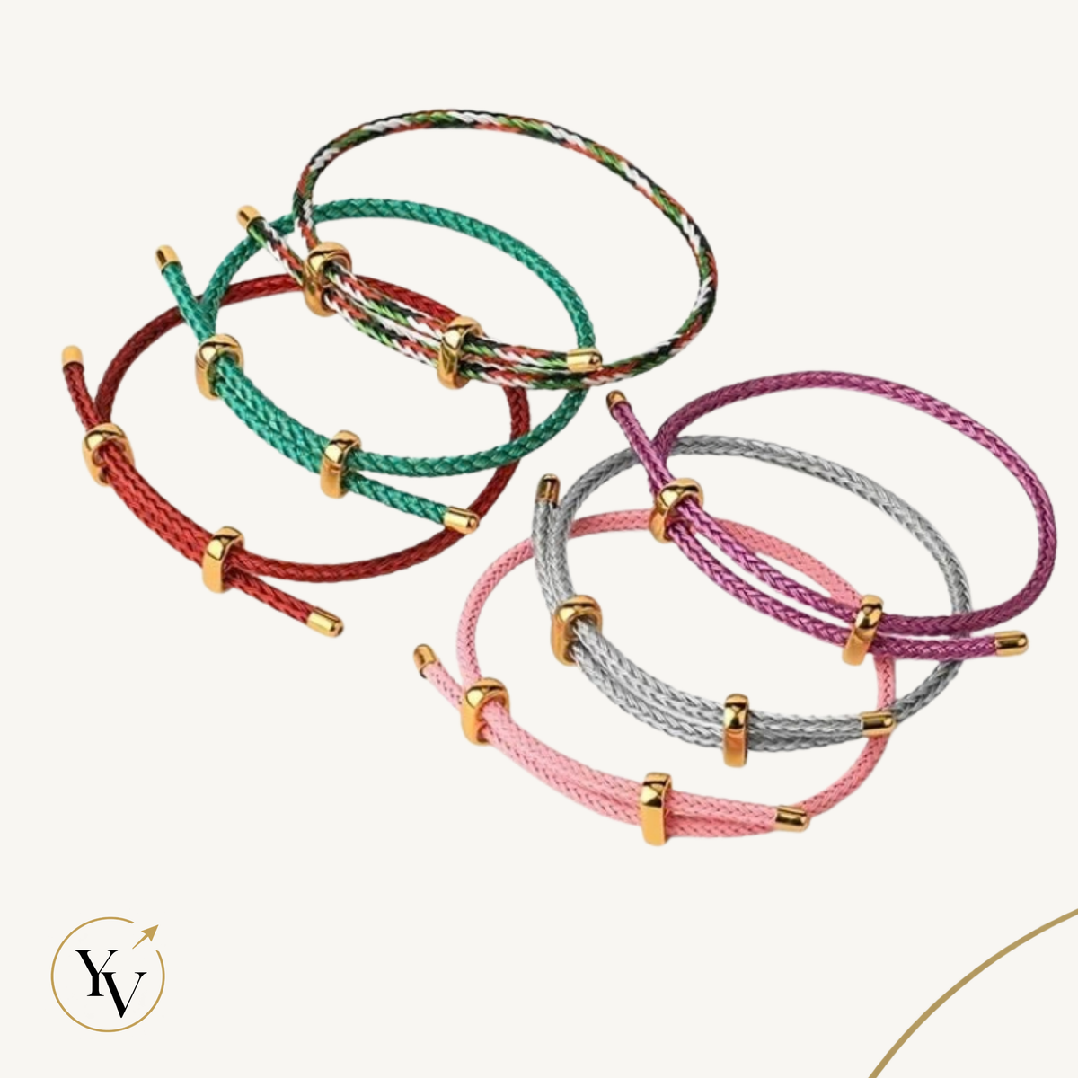 Adjustable Steel Wire Bracelet | Braided Rope Expandable Bracelet with Gold Color Clasp | DIY Charm Bracelet Base