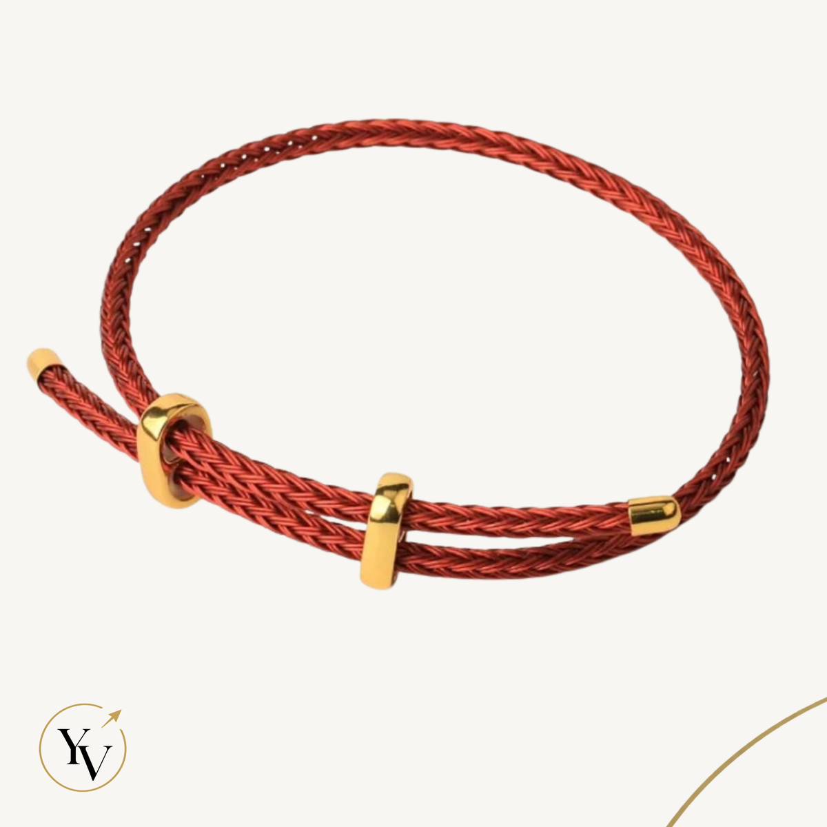 Adjustable Steel Wire Bracelet | Braided Rope Expandable Bracelet with Gold Color Clasp | DIY Charm Bracelet Base