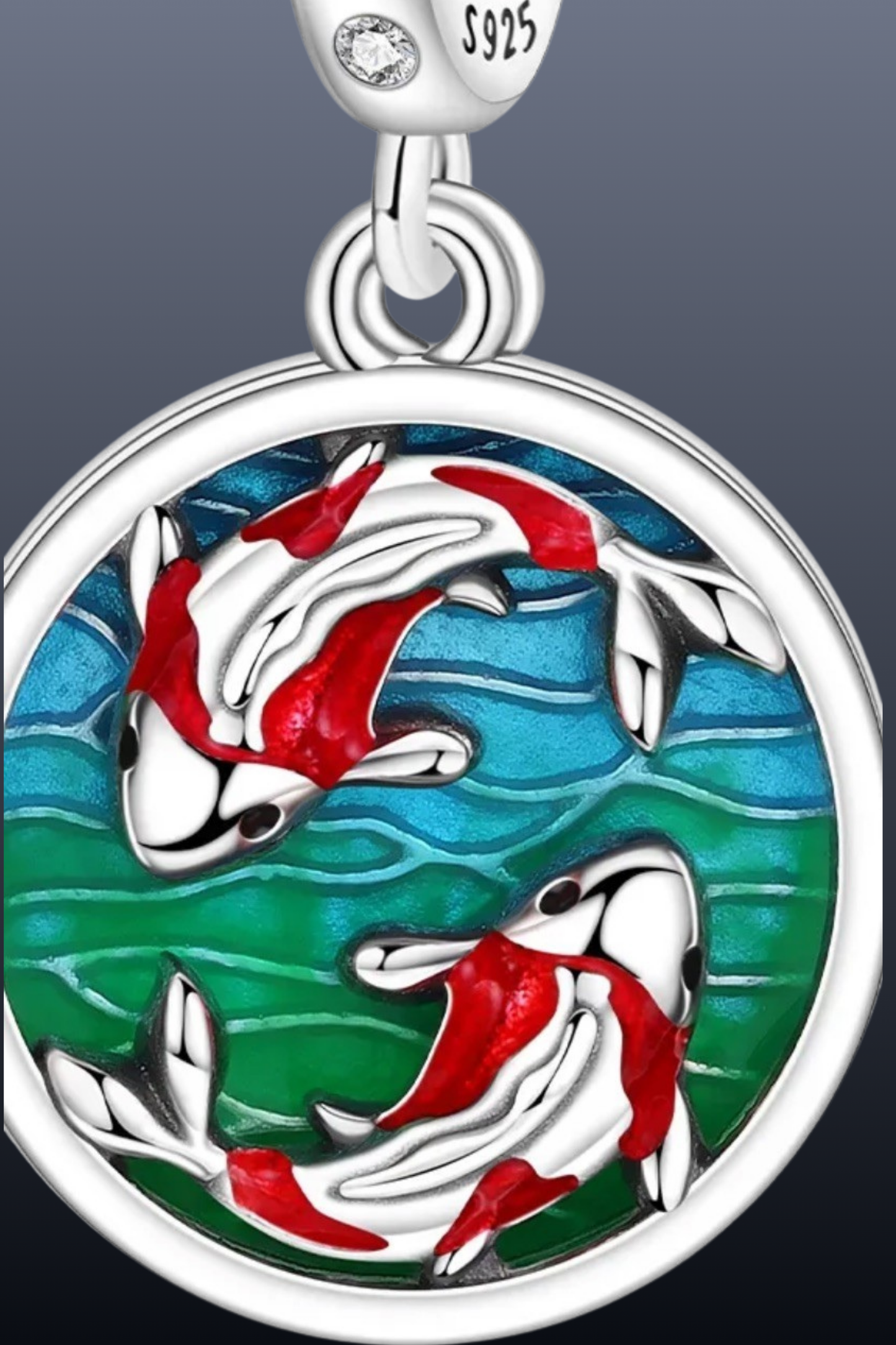 Dolphin Charm | 925 Sterling Silver Ocean Pendant | Bracelet & Necklace Gift for Sea Lovers