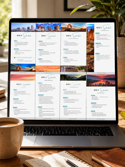 Utah National Parks Itinerary Template | Editable Road Trip Planner | BONUS Hidden Utah Guide | Zion Bryce Arches
