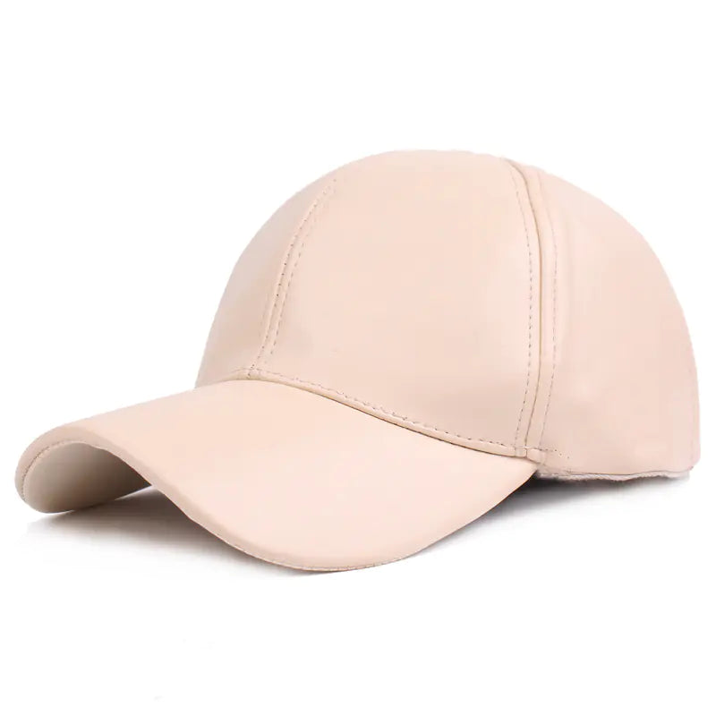 Leather Duckbill Cap and Travel Baseball Hat