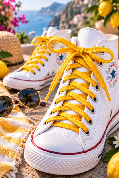 Colorful Flat Shoelaces | DIY Sneaker Customization | Replacement Shoe Laces | Sneaker Accessories | Shoe Craft Supplies