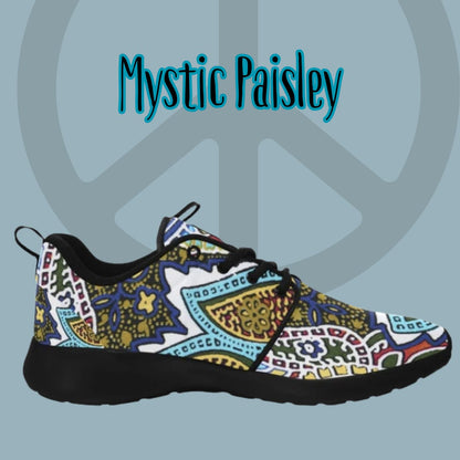 Mystic Paisley Women’s Sneakers – Bold Boho Statement Low Tops