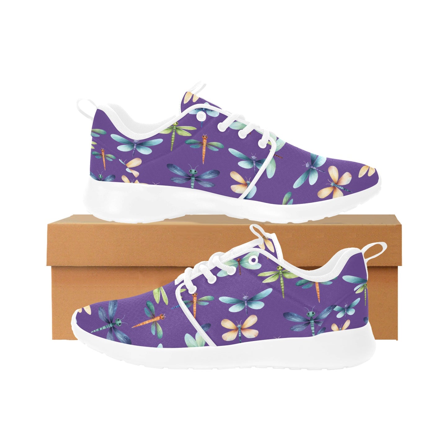 Dragonfly Women's And Children's Sneakers, Dragonflies Shoes Art, White Black High Low Top Shoes, Graphic Design Shoes, Custom Sneakers