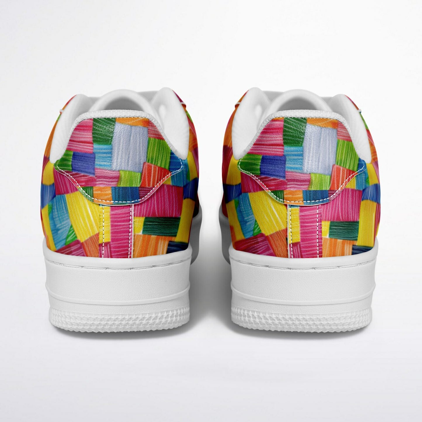 Low Top Shoes, Multi-Colored Sneakers, Custom Fashion Low Tops, Unique Artistic Streetwear