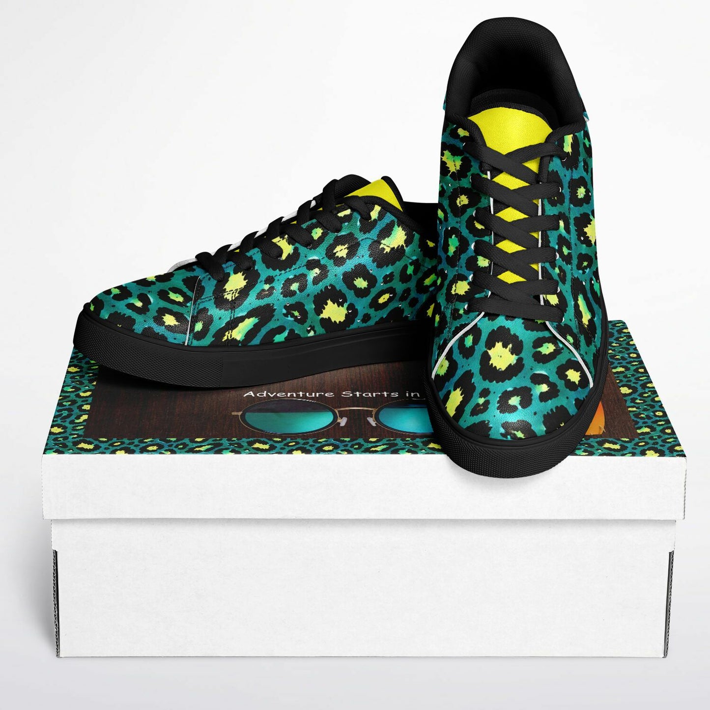 🔥 Premium Black Neo Animal Low-Top Sneakers
