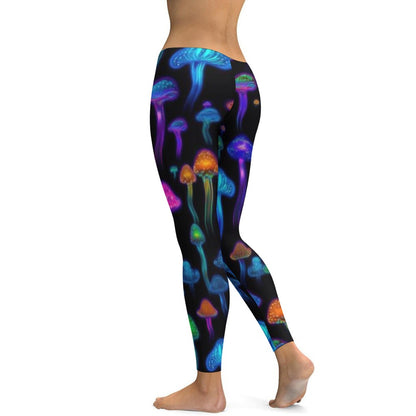 Neon Mushroom Yoga Pants