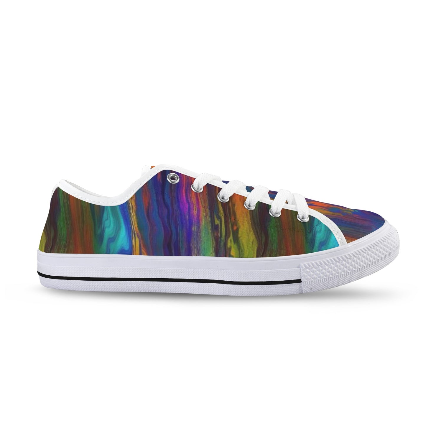 Multi-Color Low Top Women’s Sneakers – Bold Street Style Statement Shoes