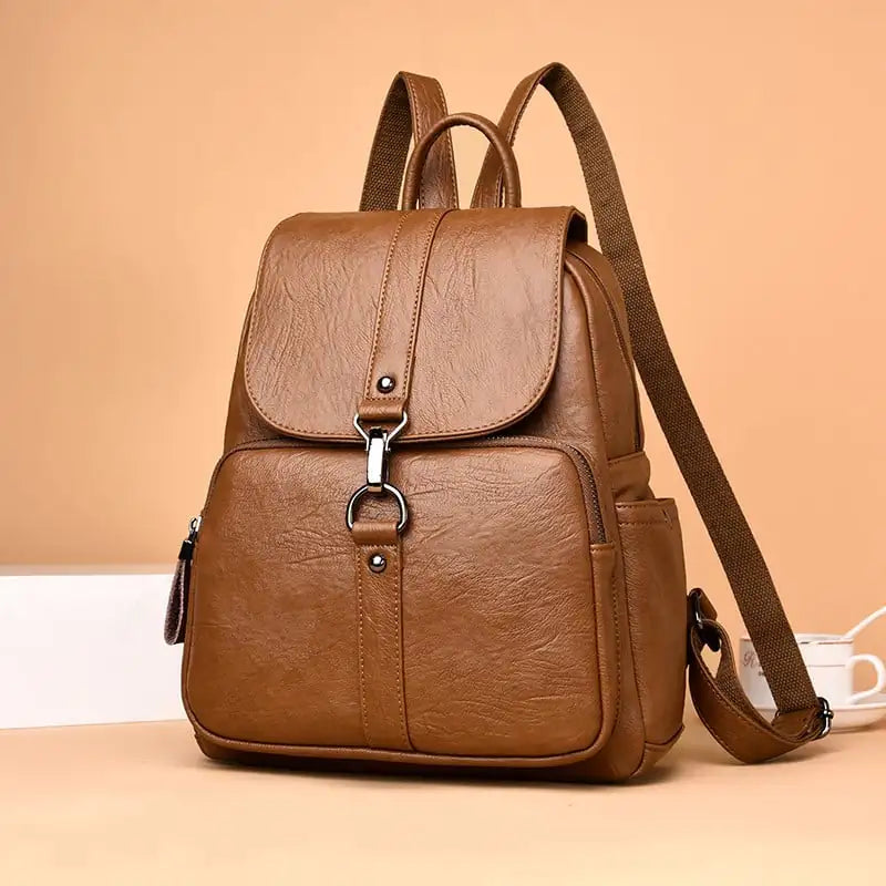 Multi-functional Anti-Theft Leather Backpack for Women