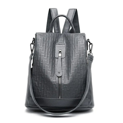 Multi-Function Anti-Theft Leather Backpack for Women