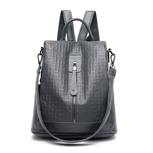 Multi-Function Anti-Theft Leather Backpack for Women