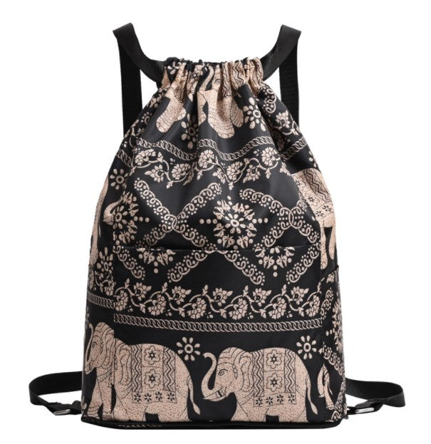 Drawstring Canvas Backpack