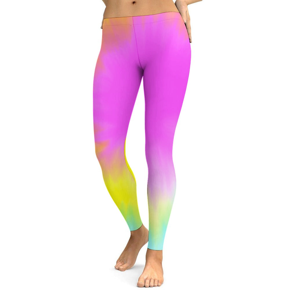 Ladies Tie Dye Yoga Pants