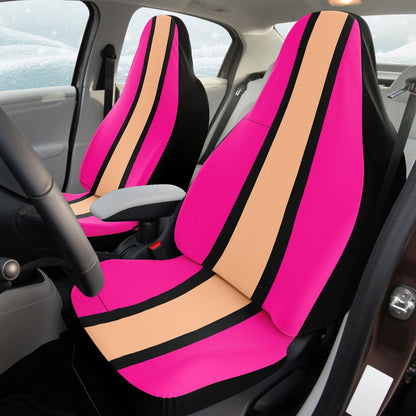 Hot Pink Peach & Black Car Seat Covers – Stylish Auto Seat Protection Superb Quality, Custom Design  copy