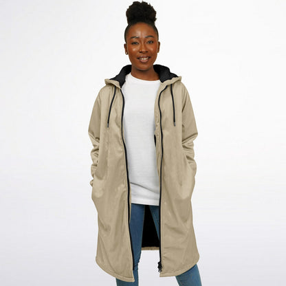 Long Zipper Fleece Hooded Sweatshirt | Maxi Hoodie | Lined Extra Long | Alternative Hoodie  copy