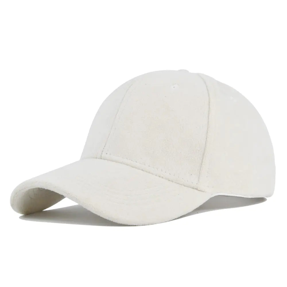 Solid Color Suede Soft Top Baseball Cap for Outdoors Lambswool Baseball Hat