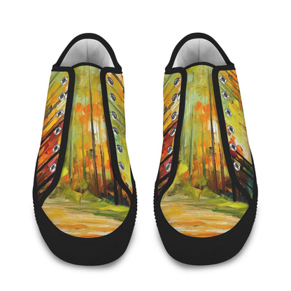 Autumn Walk Abstract Painting  Low-Top Women's Shoes