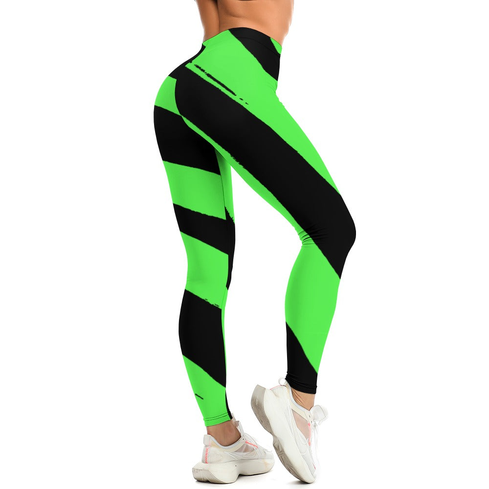 Green & Black Yoga Pants