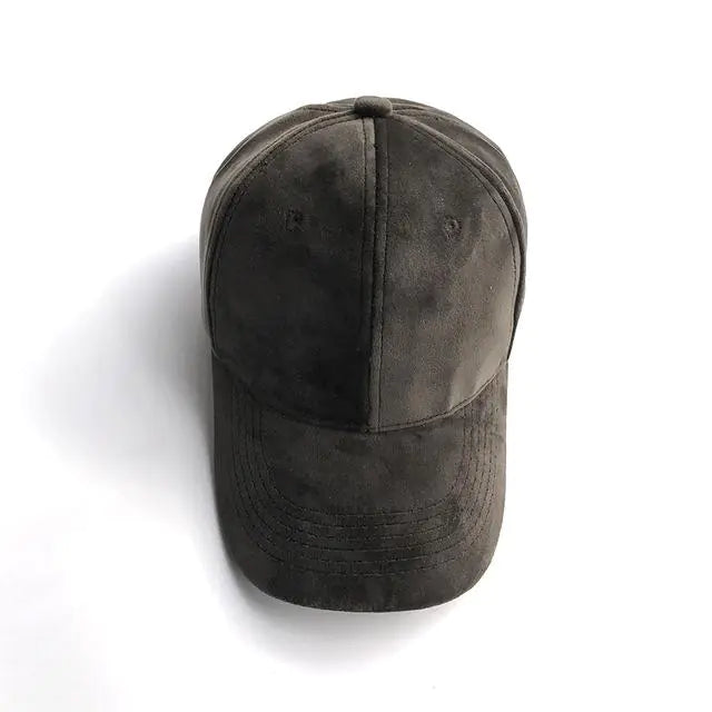 Suede Baseball Cap for Outdoor Versatility