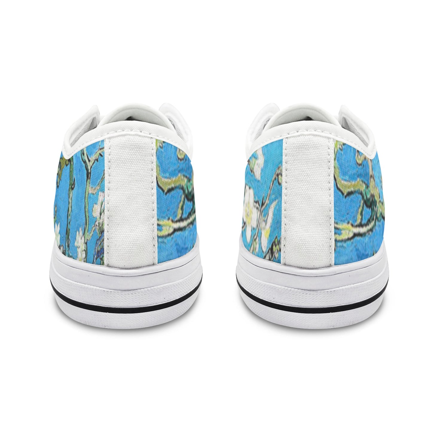 Van Gogh “Almond Blossom” Low-Top Canvas Sneakers for Women