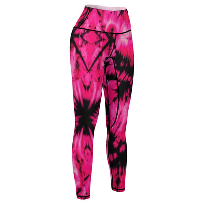 Pink & Black Sports Yoga Pants
