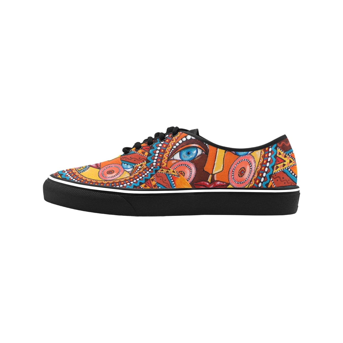 Golden Glow Vibes – Women’s Whimsical Sun Canvas Low Tops