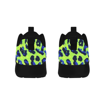 Extinction Women's Sneakers Black and Green Animal Print