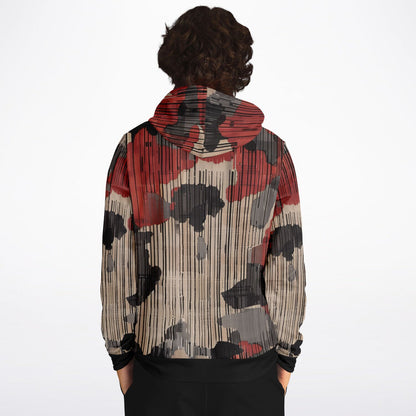 Red & Black Fashion Hoodie -  Men & Women Bohemian Style  Abstract Art Abstract Expressionism